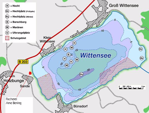 Wittensee Tiefseekarte